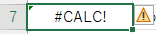 #CALC! エラー